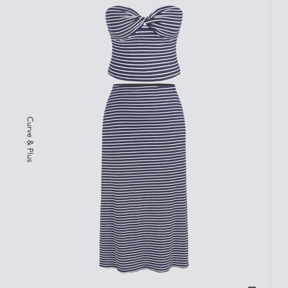 2 piece Navy Blue Skirt set from Cider Size 3xl